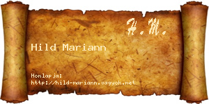 Hild Mariann névjegykártya