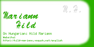 mariann hild business card
